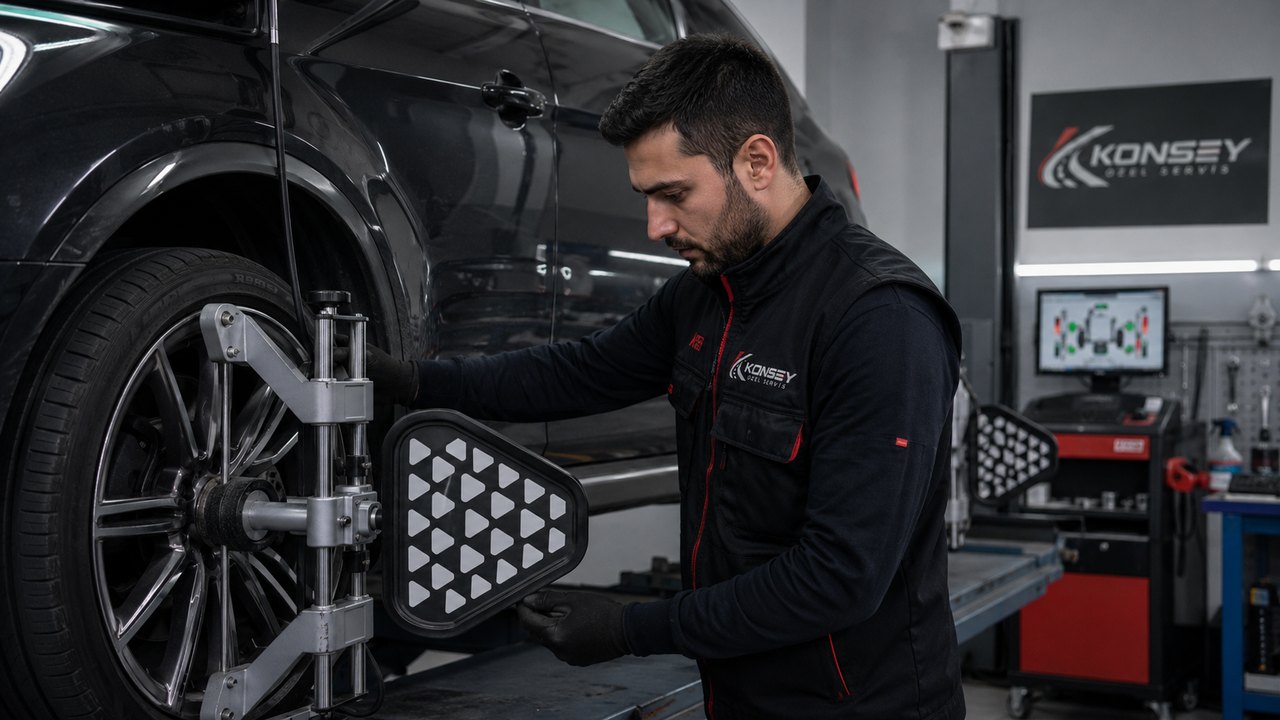 Aracın sağa çekme sebebi için rot ve lastik kontrolü