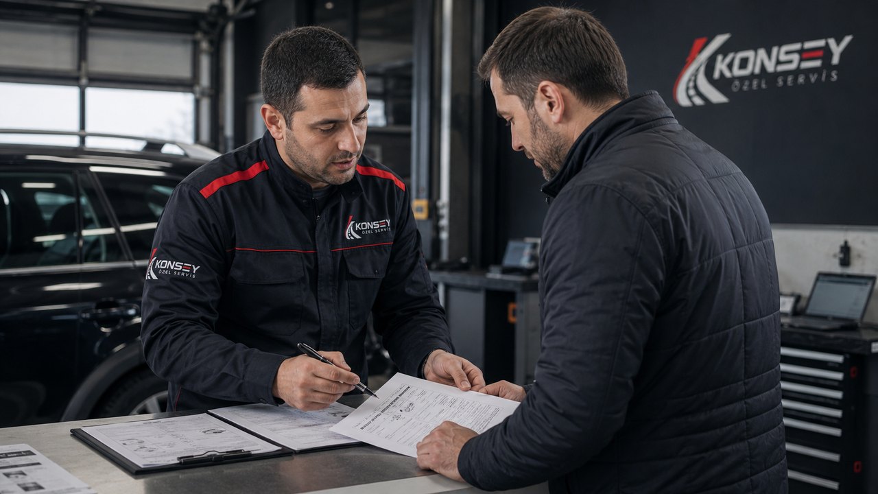 Servis sürecinde şeffaflık için müşteri bilgilendirme sahnesi