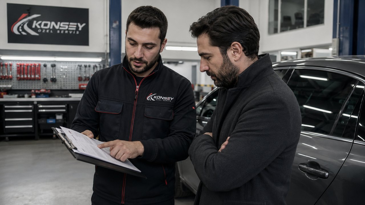 Servis teklifi okuma ve danışmanlık sahnesi