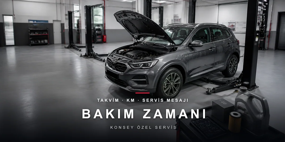Periyodik bakım zamanı için Konsey atölyesinde araç kontrolü