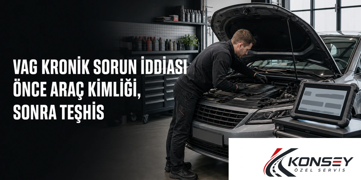 VAG Araçta Kronik Sorun Etiketinden Önce Kimliği Doğrulayın