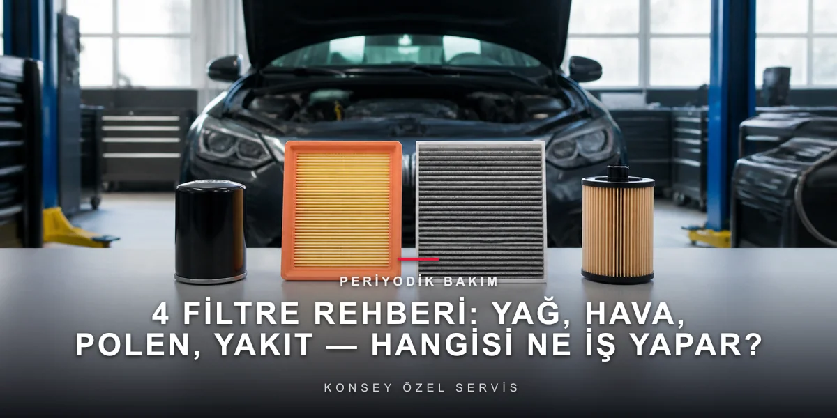 4 Filtre Rehberi: Yağ, Hava, Polen, Yakıt — Hangisi Ne İş Yapar?