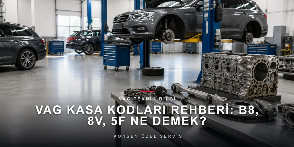 VAG Kasa Kodları Rehberi: B8, 8V, 5F Ne Demek?