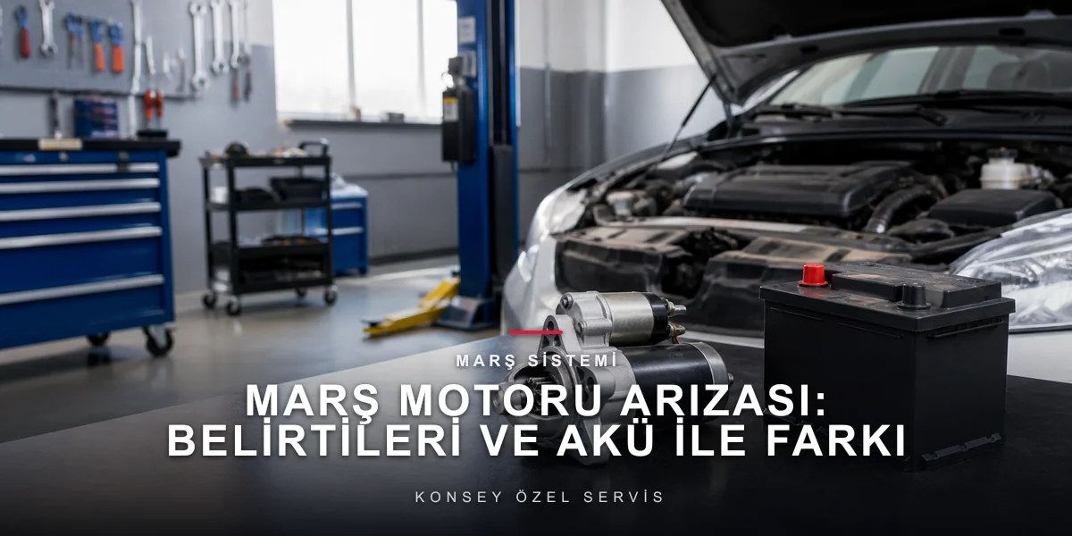 Marş Motoru Arızası: Belirtileri ve Akü ile Farkı