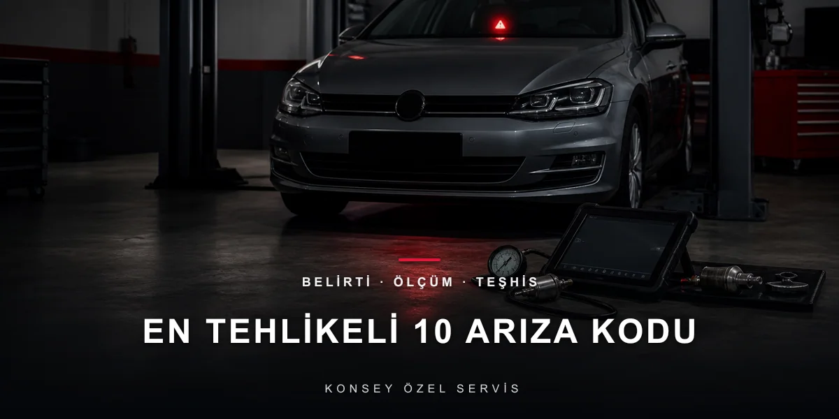 En Tehlikeli 10 Arıza Kodu: Hangi Kodla Yola Devam Edilmez? için Konsey Özel Servis görseli