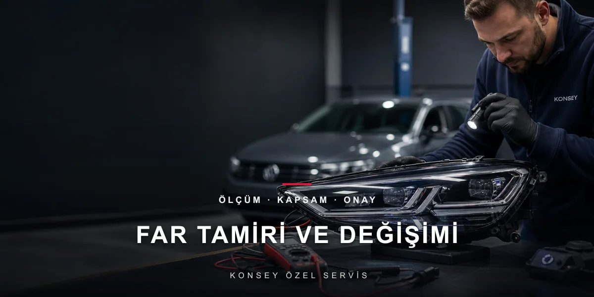 Far Tamiri ve Değişim Fiyatı: Camdan LED Modülüne için Konsey Özel Servis görseli