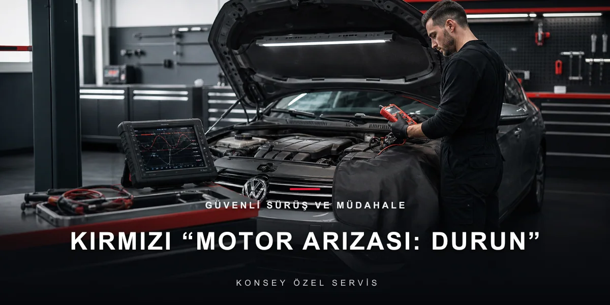 Kırmızı 'Motor Arızası: DURUN' Mesajı — Gerçekten Durun için Konsey Özel Servis görseli