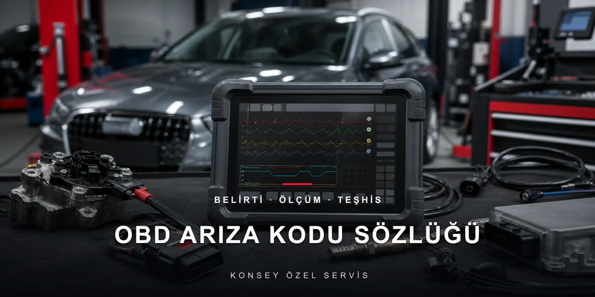 OBD Arıza Kodu Sözlüğü: P-C-B-U Kodları A'dan Z'ye Rehber için Konsey Özel Servis görseli