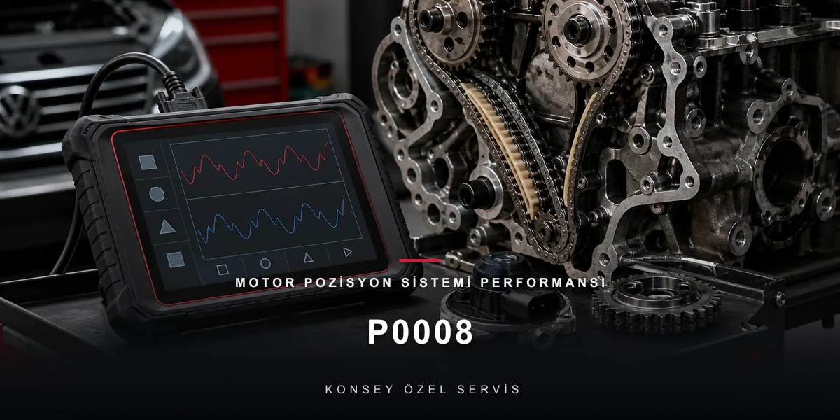 P0008 Arıza Kodu: Motor Pozisyon Sistemi Performansı — Zincir İhbarı için Konsey Özel Servis görseli