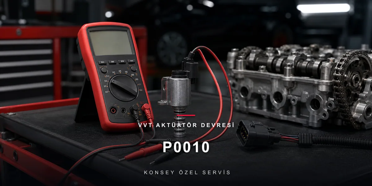 P0010 Arıza Kodu: VVT Aktüatör Devresi — Valfin Elektrik Tarafı için Konsey Özel Servis görseli