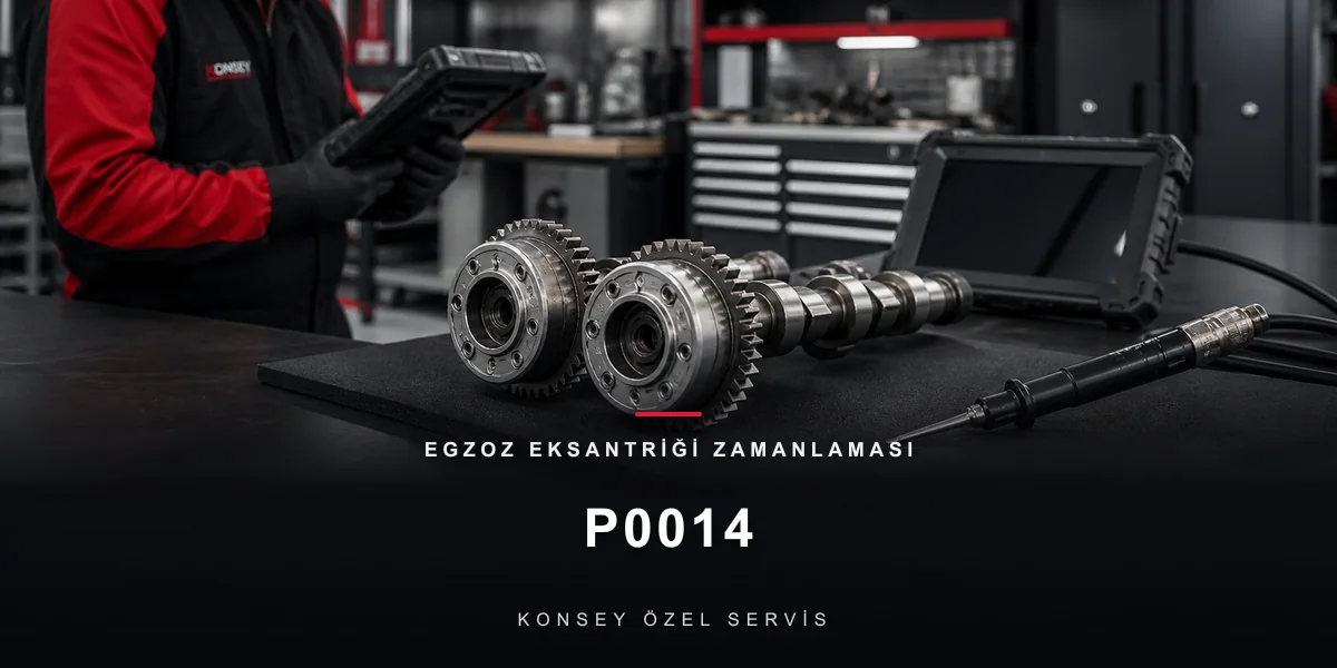 P0014 Arıza Kodu: Egzoz Eksantriği Zamanlaması — Çift VVT'nin Egzoz Ayağı için Konsey Özel Servis görseli