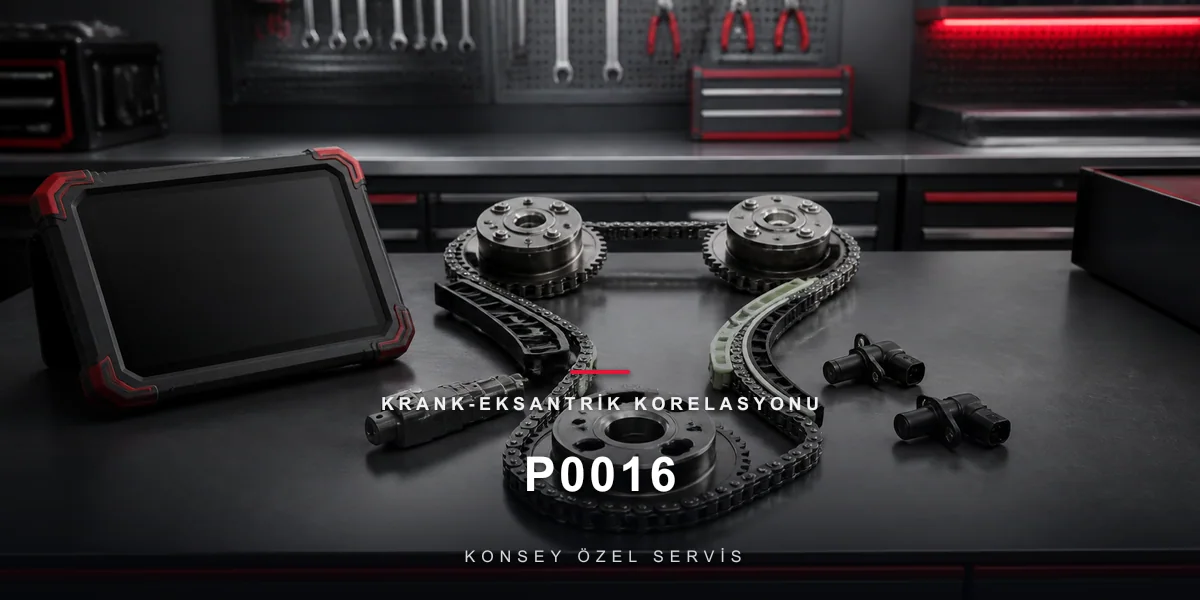 P0016 Arıza Kodu: Krank-Eksantrik Korelasyonu — Zincir Alarmı için Konsey Özel Servis görseli