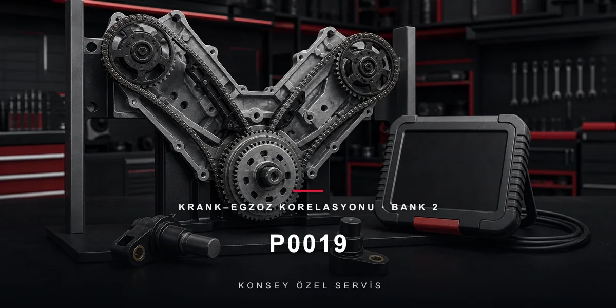P0019 Arıza Kodu: Krank-Egzoz Eksantriği Korelasyonu Bank 2 için Konsey Özel Servis görseli
