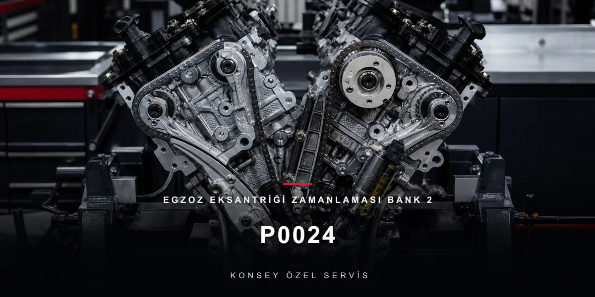 P0024 Arıza Kodu: Egzoz Eksantriği Zamanlaması Bank 2 için Konsey Özel Servis görseli