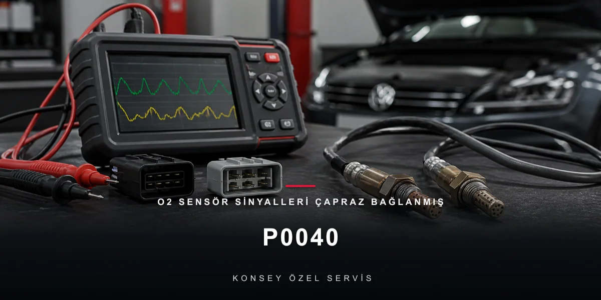 P0040 Arıza Kodu: O2 Sensör Sinyalleri Çapraz Bağlanmış için Konsey Özel Servis görseli