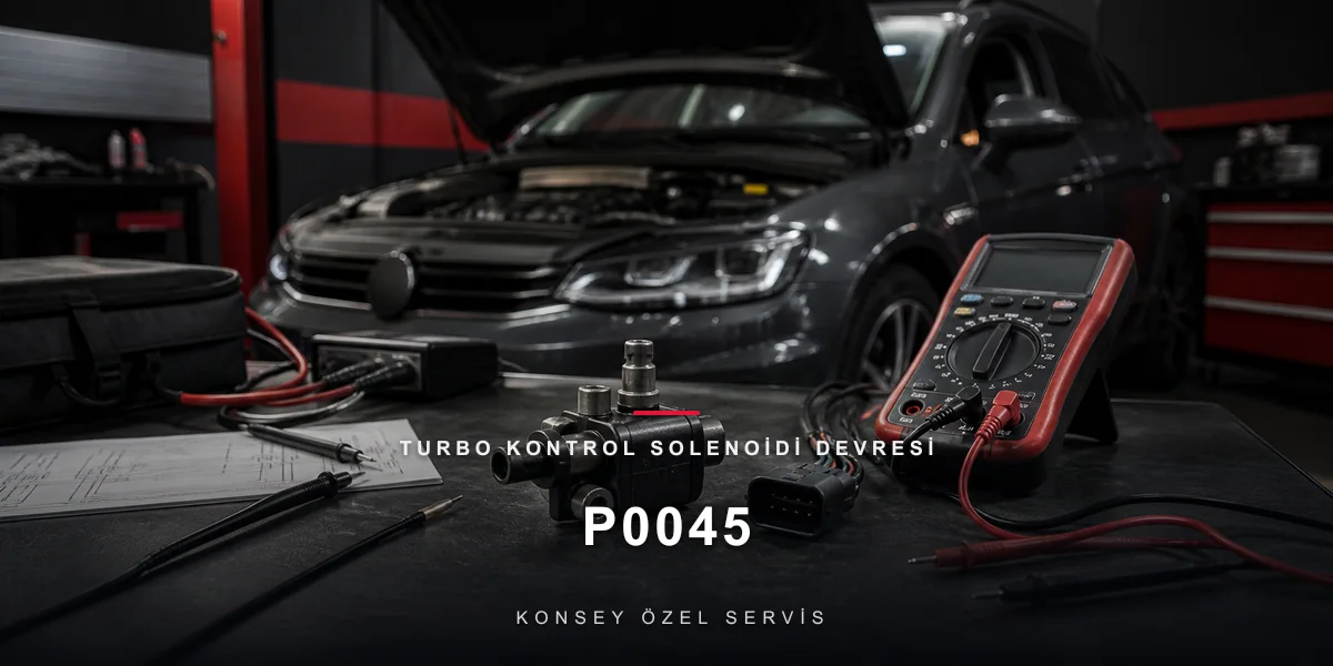 P0045 Arıza Kodu: Turbo Kontrol Solenoidi Devresi — Komut Hattı için Konsey Özel Servis görseli
