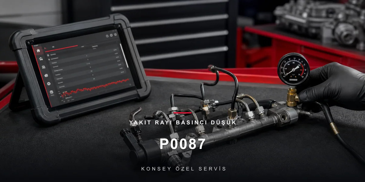 P0087 Arıza Kodu: Yakıt Rayı Basıncı Düşük — Dizelin Tansiyonu için Konsey Özel Servis görseli