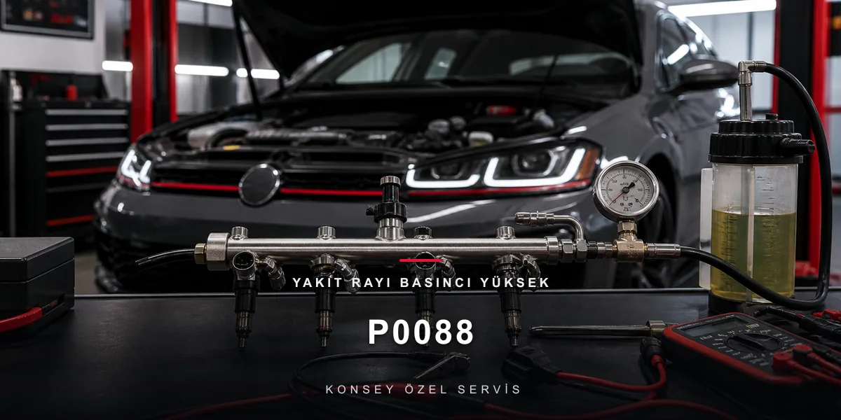 P0088 Arıza Kodu: Yakıt Rayı Basıncı Yüksek — Tahliye Edemeyen Sistem için Konsey Özel Servis görseli