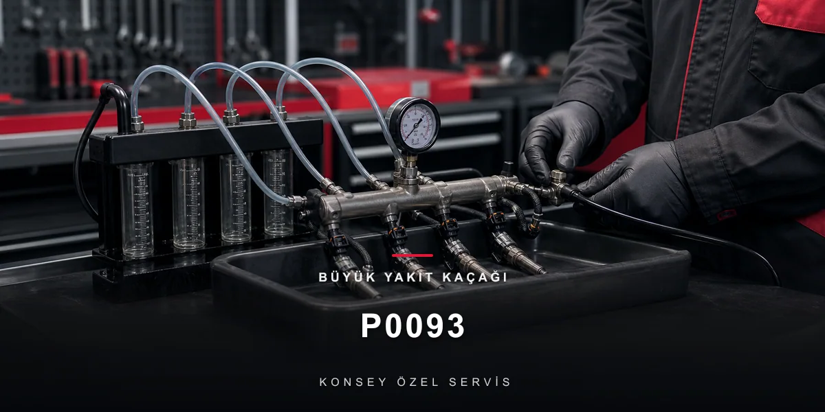 P0093 Arıza Kodu: Büyük Yakıt Kaçağı — HDi'nin Sızıntı Alarmı için Konsey Özel Servis görseli
