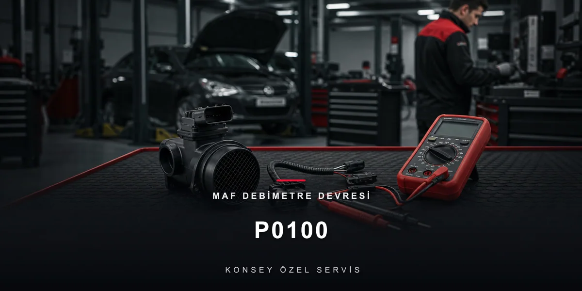 P0100 Arıza Kodu: MAF Debimetre Devresi — Sensör mü, Kablo mu? için Konsey Özel Servis görseli
