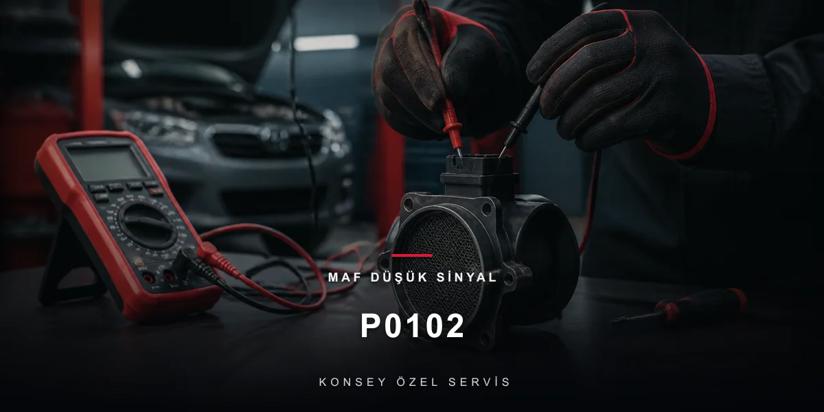 P0102 Arıza Kodu: MAF Düşük Sinyal — Susan Debimetre için Konsey Özel Servis görseli