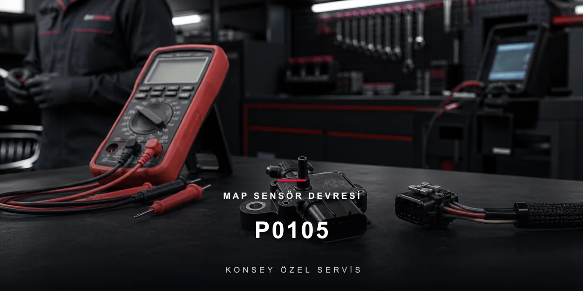P0105 Arıza Kodu: MAP Sensör Devresi — Basınç Verisi Kesildi için Konsey Özel Servis görseli