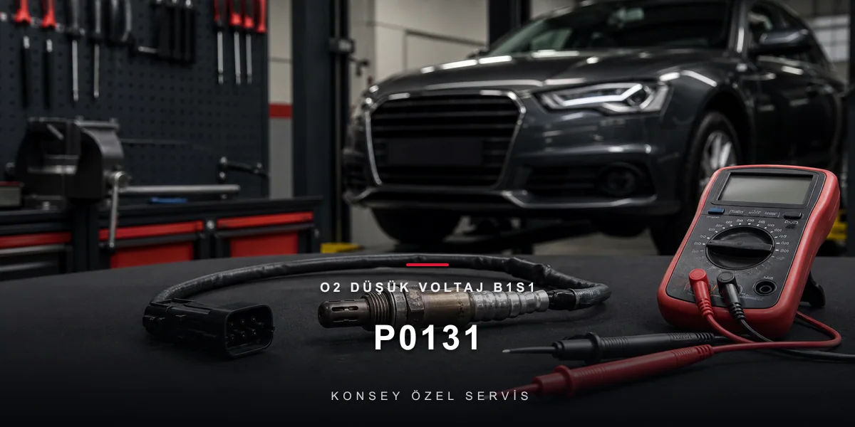 P0131 Arıza Kodu: O2 Düşük Voltaj B1S1 — Fakirde Yatan Sinyal için Konsey Özel Servis görseli