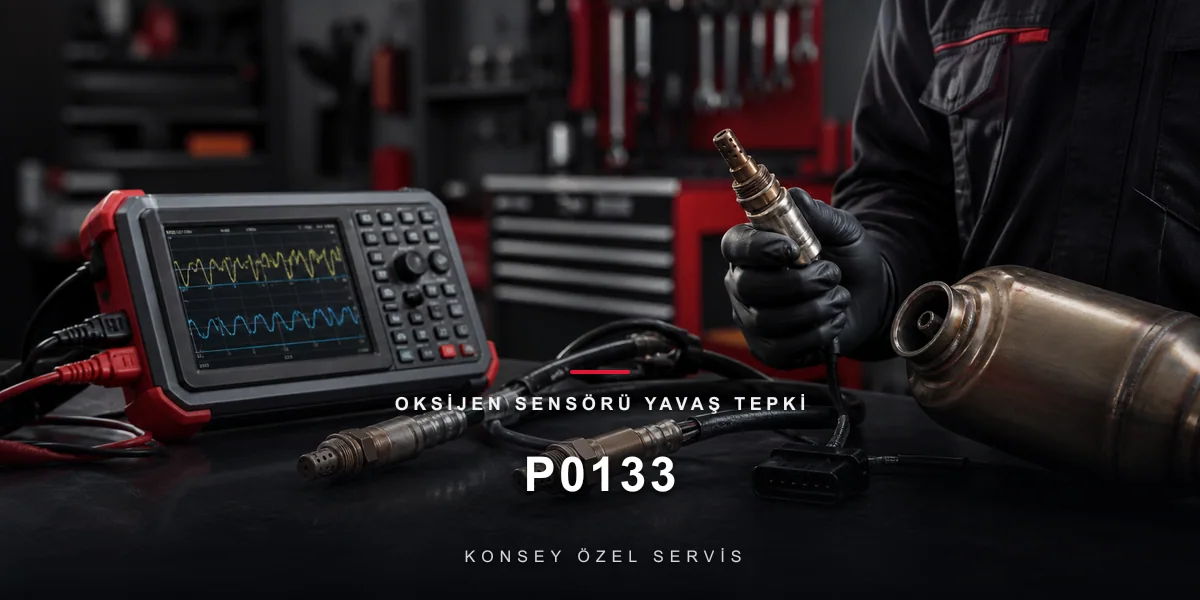 P0133 Arıza Kodu: Oksijen Sensörü Yavaş Tepki — Yorgun Lambda için Konsey Özel Servis görseli