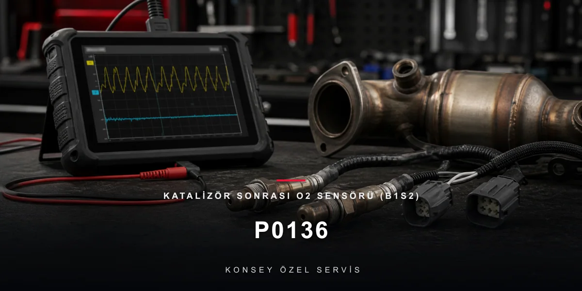 P0136 Arıza Kodu: Katalizör Sonrası O2 Sensörü (B1S2) — Bekçi Sensör için Konsey Özel Servis görseli