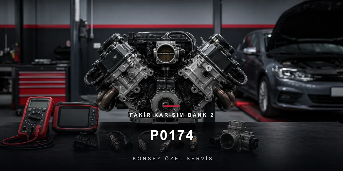P0174 Arıza Kodu: Fakir Karışım Bank 2 — V6/V8 Motor Notları için Konsey Özel Servis görseli