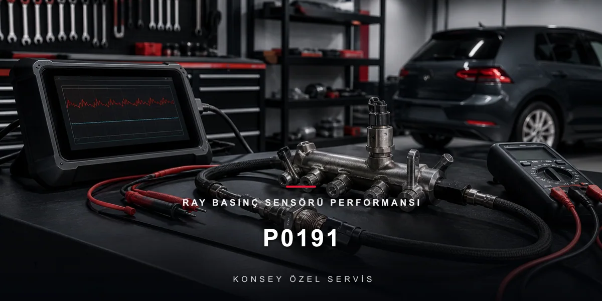 P0191 Arıza Kodu: Ray Basınç Sensörü Performansı — Şüpheli Rapor için Konsey Özel Servis görseli
