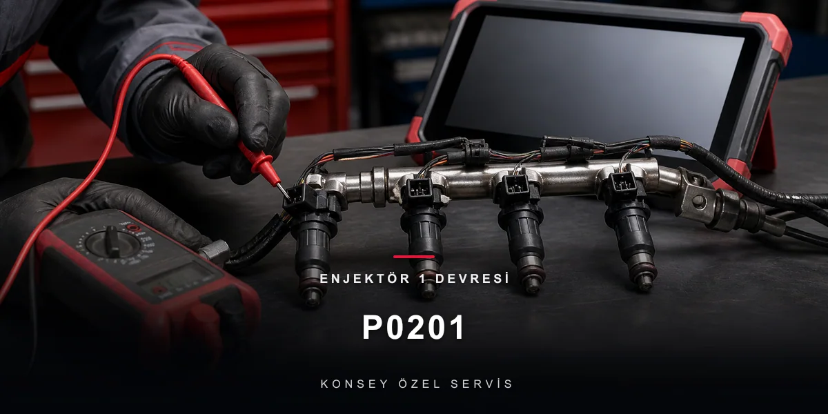 P0201 Arıza Kodu: Enjektör 1 Devresi — P0201-P0204 Ailesi Rehberi için Konsey Özel Servis görseli