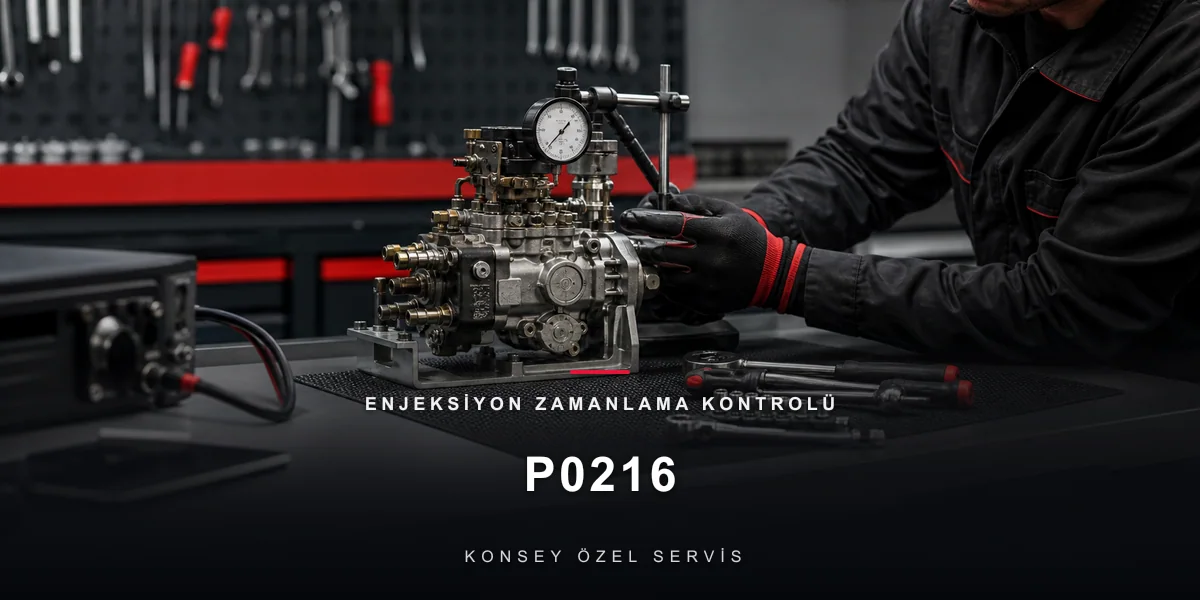 P0216 Arıza Kodu: Enjeksiyon Zamanlama Kontrolü — Pompanın Saati için Konsey Özel Servis görseli