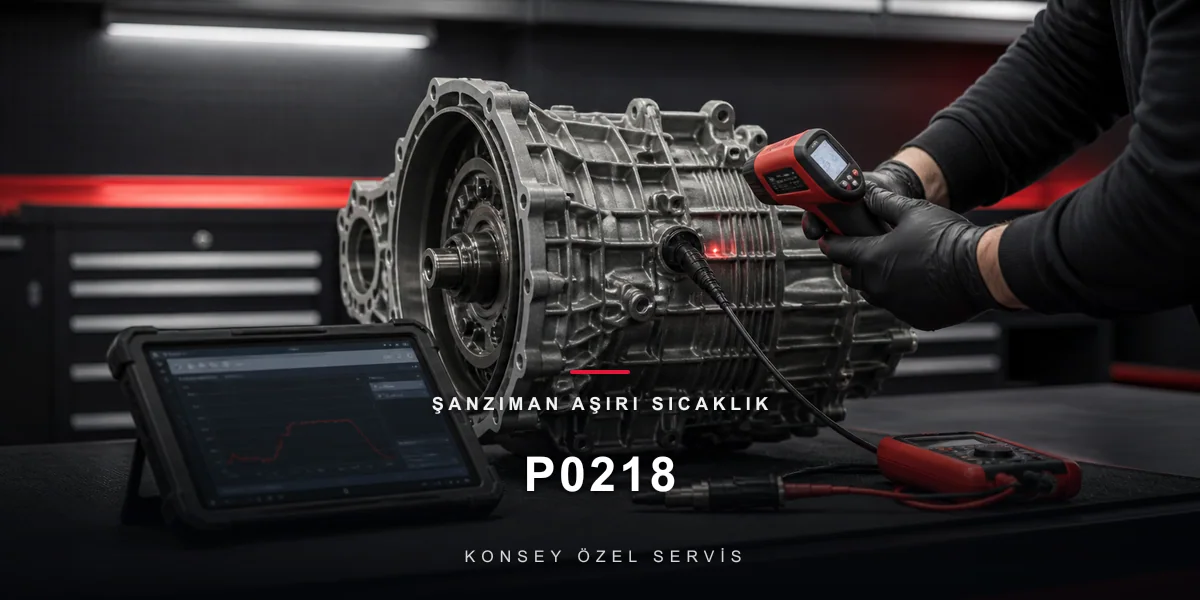P0218 Arıza Kodu: Şanzıman Aşırı Sıcaklık — Kutunun Ateş Tutanağı için Konsey Özel Servis görseli