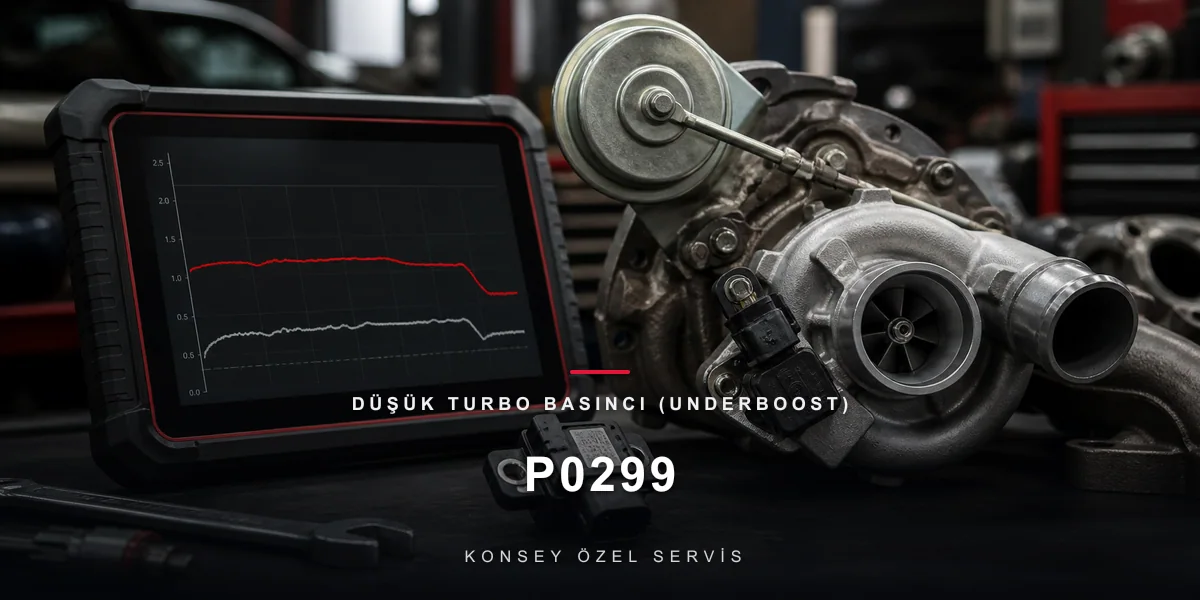 P0299 Arıza Kodu: Düşük Turbo Basıncı (Underboost) — Güç Nereye Gitti? için Konsey Özel Servis görseli