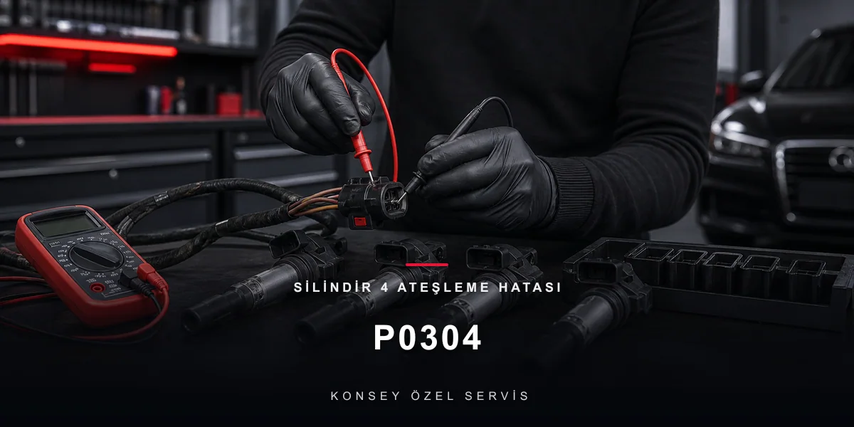 P0304 Arıza Kodu: Silindir 4 Ateşleme Hatası — Kablo ve Soket Faktörü için Konsey Özel Servis görseli