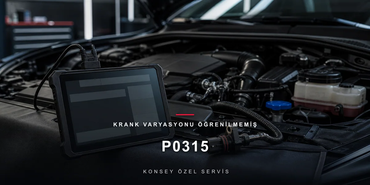 P0315 Arıza Kodu: Krank Varyasyonu Öğrenilmemiş — Beynin Cetvel Ayarı için Konsey Özel Servis görseli