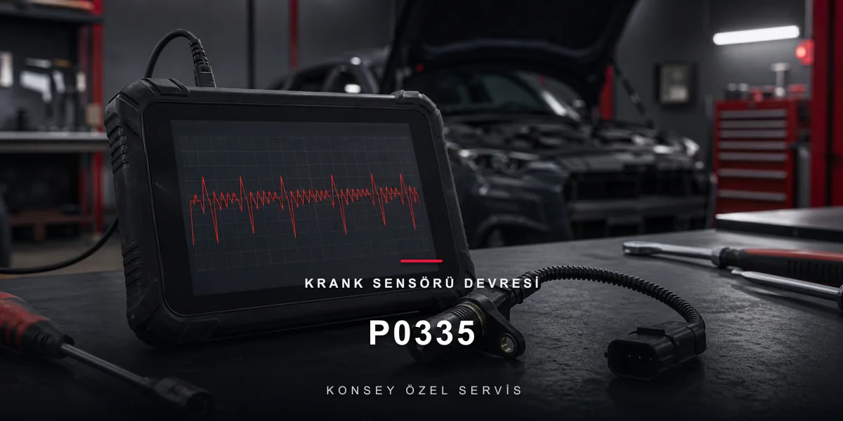 P0335 Arıza Kodu: Krank Sensörü Devresi — Stop Ettiren Sensör için Konsey Özel Servis görseli