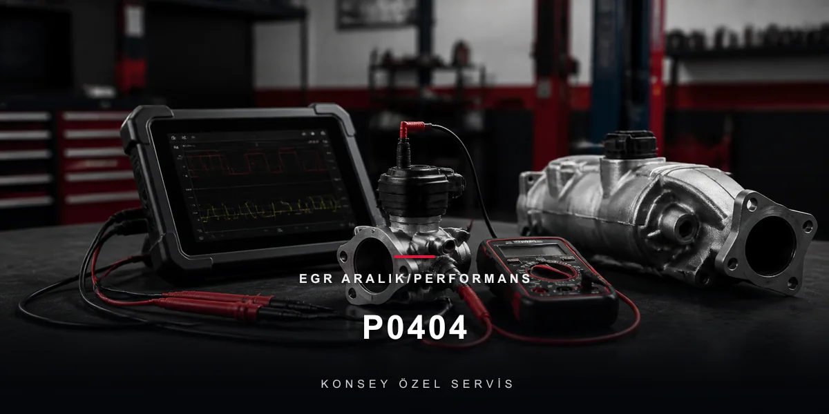 P0404 Arıza Kodu: EGR Aralık/Performans — Komut ve Gerçek Uyuşmuyor için Konsey Özel Servis görseli