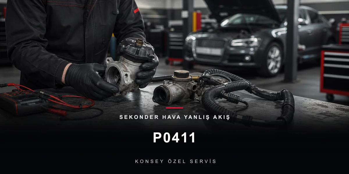 P0411 Arıza Kodu: Sekonder Hava Yanlış Akış — Üflüyor Ama Ulaşmıyor için Konsey Özel Servis görseli