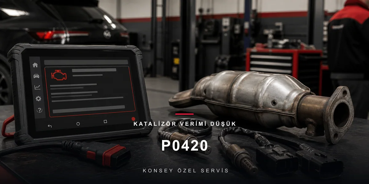 P0420 Arıza Kodu: Katalizör Verimi Düşük — Katalizör mü, Sensör mü? için Konsey Özel Servis görseli