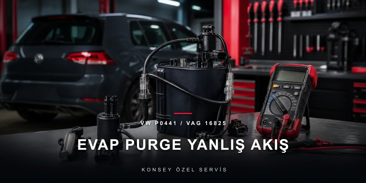 VW P0441 Hata Kodu: EVAP Purge Yanlış Akış (VAG 16825) için Konsey Özel Servis görseli