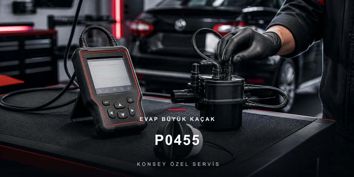 P0455 Arıza Kodu: EVAP Büyük Kaçak — Önce Depo Kapağına Bakın için Konsey Özel Servis görseli