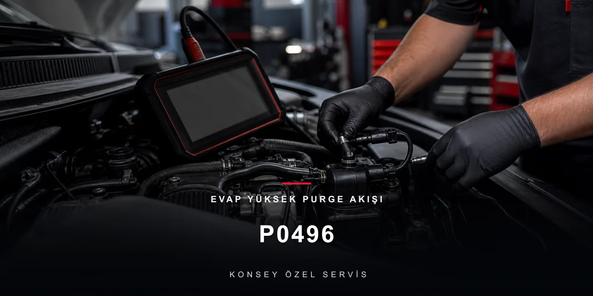 P0496 Arıza Kodu: EVAP Yüksek Purge Akışı — Kaçak Değil, Taşkın için Konsey Özel Servis görseli