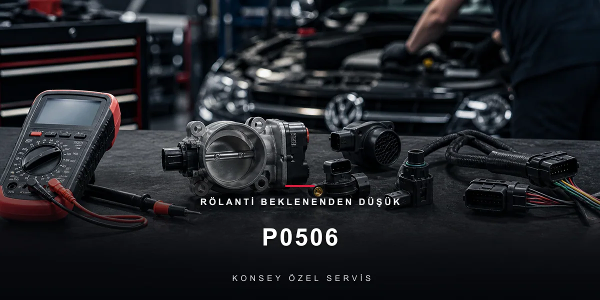 P0506 Arıza Kodu: Rölanti Beklenenden Düşük — Boğulan Motor için Konsey Özel Servis görseli