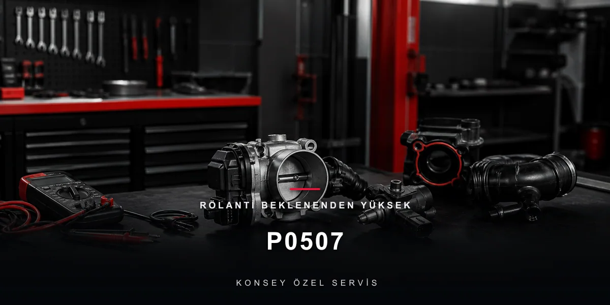 P0507 Arıza Kodu: Rölanti Beklenenden Yüksek — Kapatamayan Sistem için Konsey Özel Servis görseli