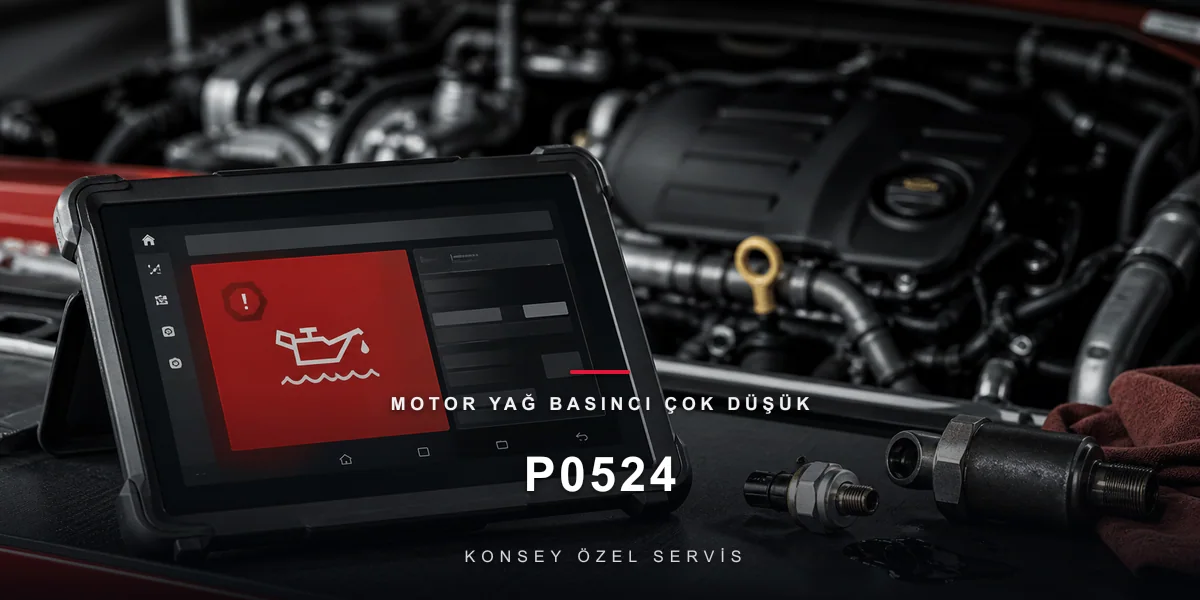P0524 Arıza Kodu: Motor Yağ Basıncı Çok Düşük — Kırmızı Alarmın Kodu için Konsey Özel Servis görseli