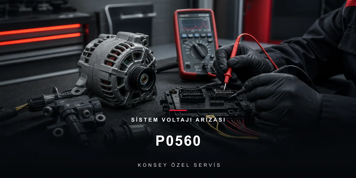 P0560 Arıza Kodu: Sistem Voltajı Arızası — Kararsız Elektrik Şemsiyesi için Konsey Özel Servis görseli
