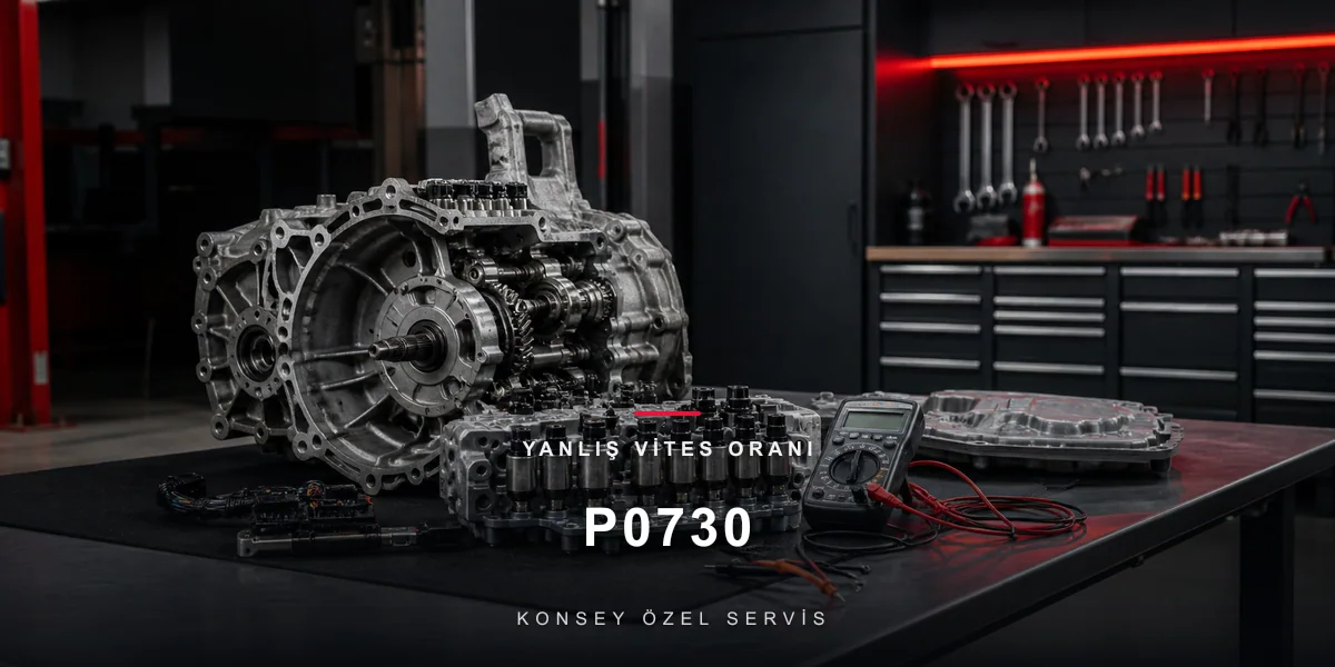 P0730 Arıza Kodu: Yanlış Vites Oranı — Kutunun Matematiği Tutmuyor için Konsey Özel Servis görseli