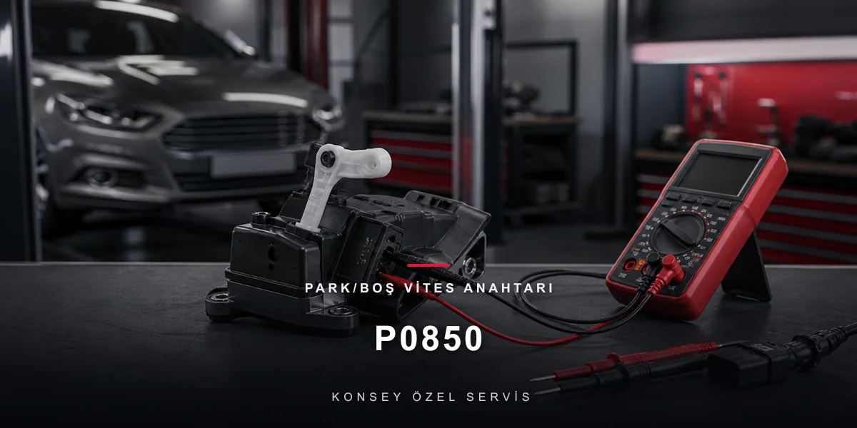 P0850 Arıza Kodu: Park/Boş Vites Anahtarı — P-N Bilgisinin Kayboluşu için Konsey Özel Servis görseli